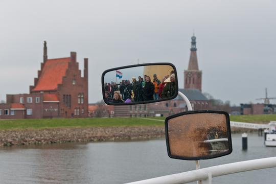 Langs de kust van Enkhuizen met mooie oude huizen